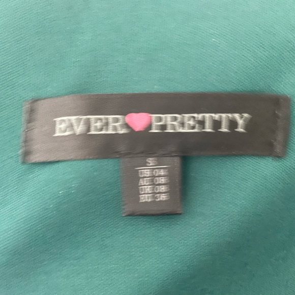 Ever Pretty Emerald Gown V-Neck Leaf Sequin Mermaid Formal Evening Dress w Tulle - Picture 8 of 11